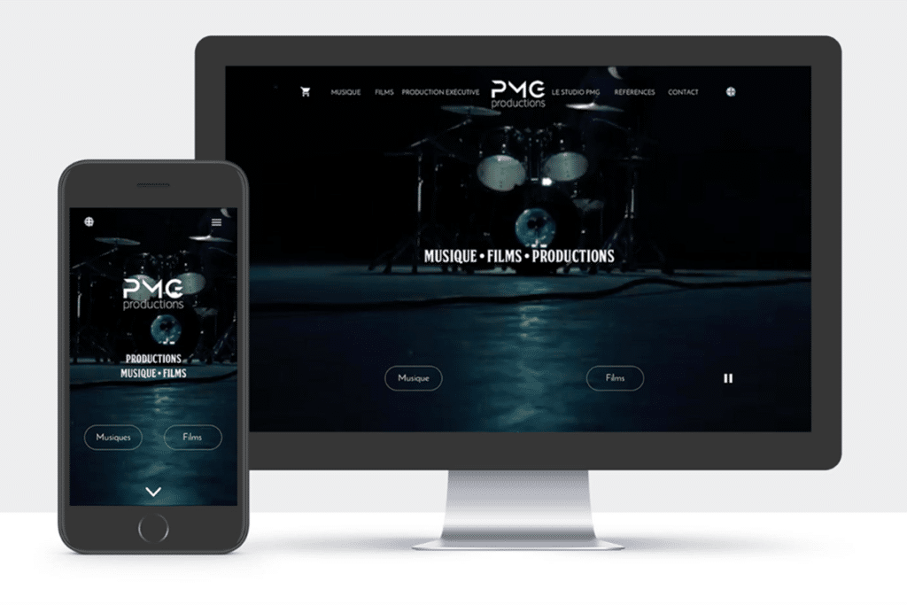 PMG Productions projet webdesigner